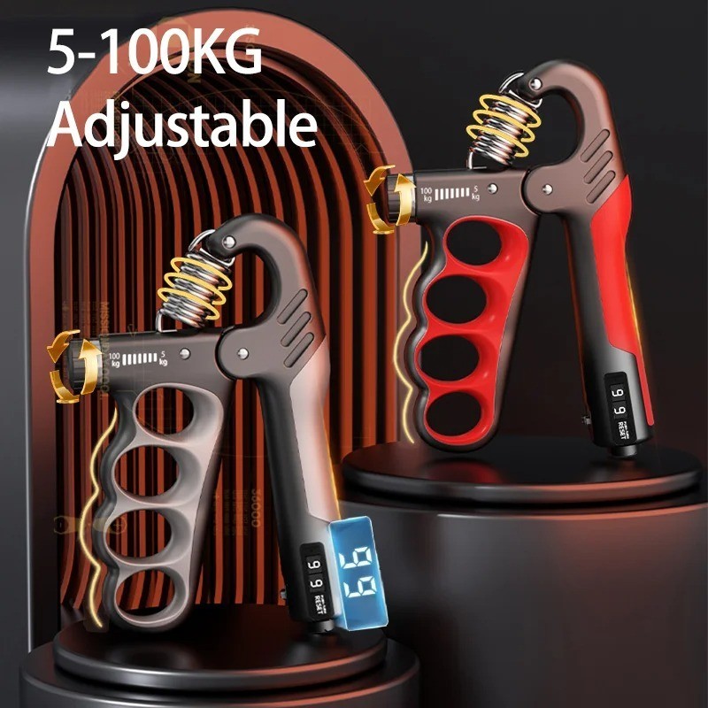Hand Grip Strength Power Trainer Gripper Strengthener Adjustable Gym Exerciser