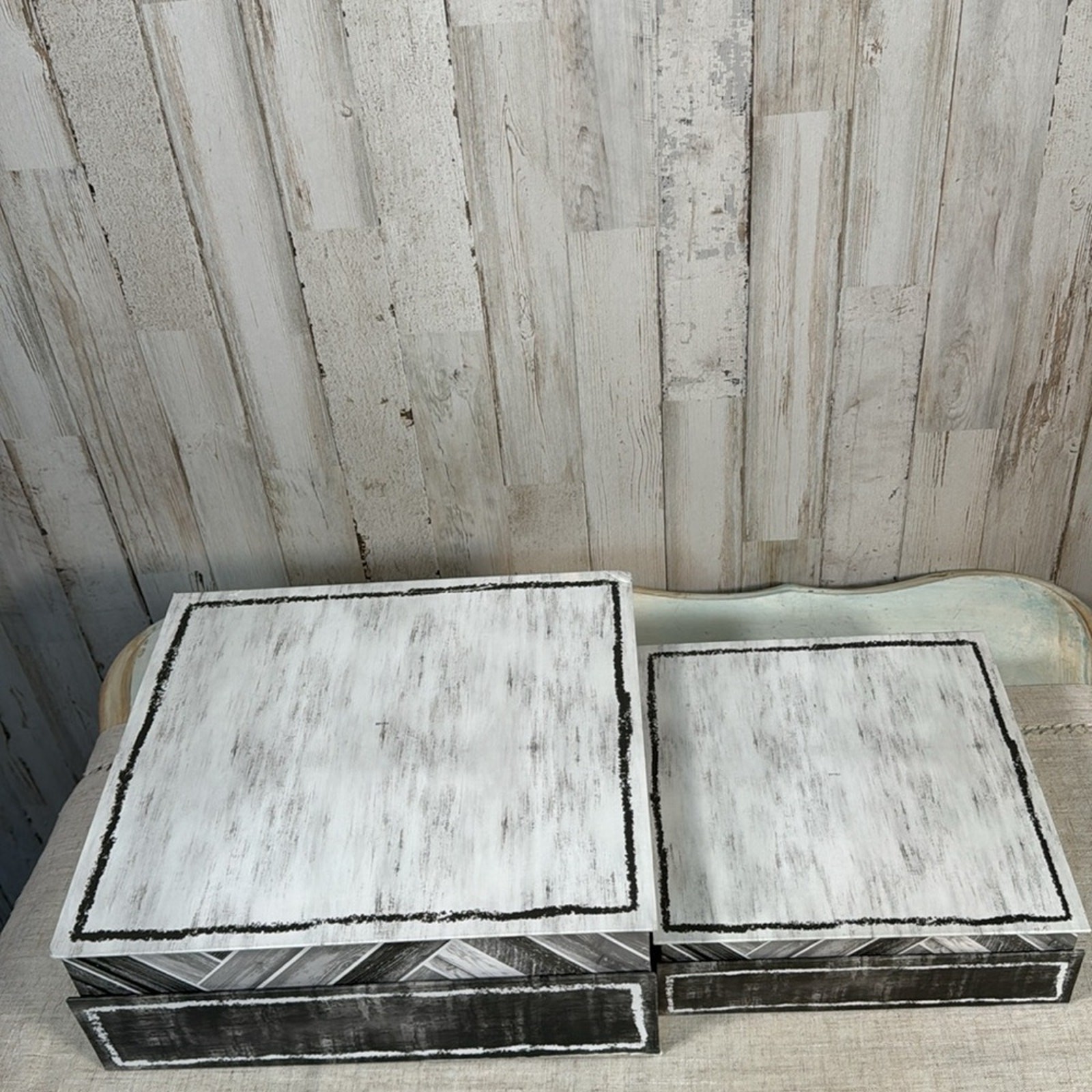 Set of 2 “Eat More Kale” Decor Kitchen Nesting Boxes with Flaws