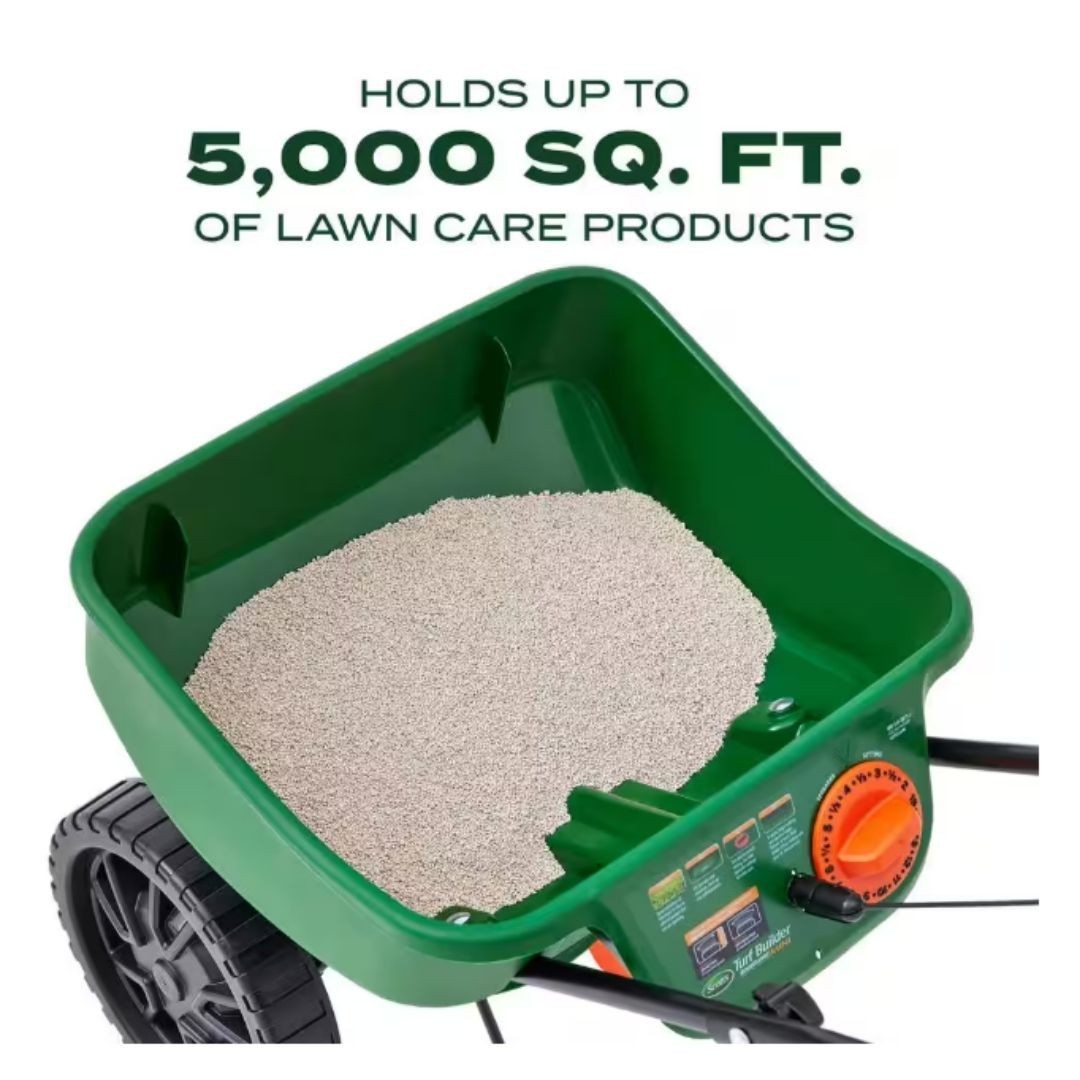 Turf Builder Edgeguard Mini Broadcast Spreader for Seed,Fertilizer,Salt,Ice Melt