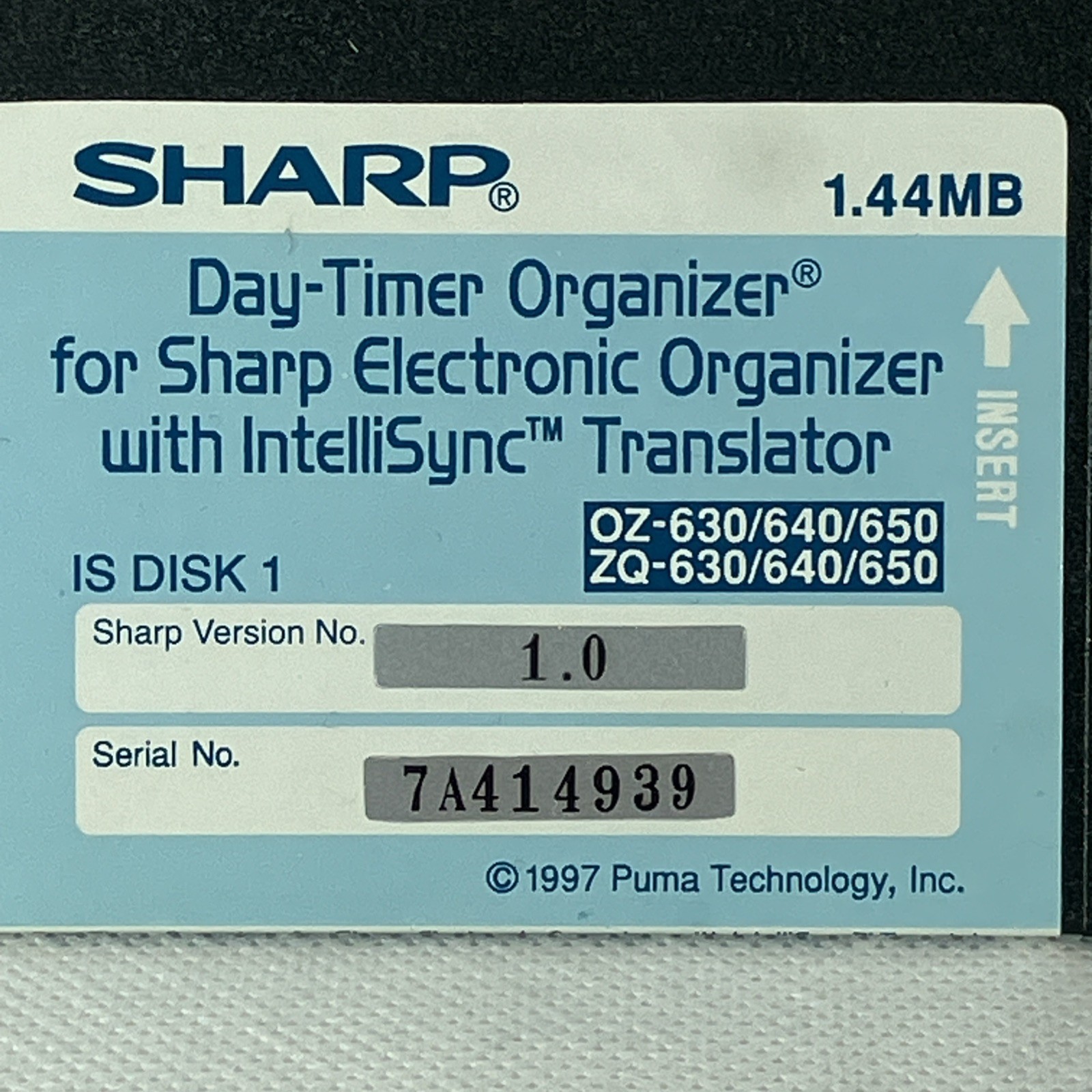 Sharp Day-Timer Software For Sharp Electronic Organizer IntelliSync Translator