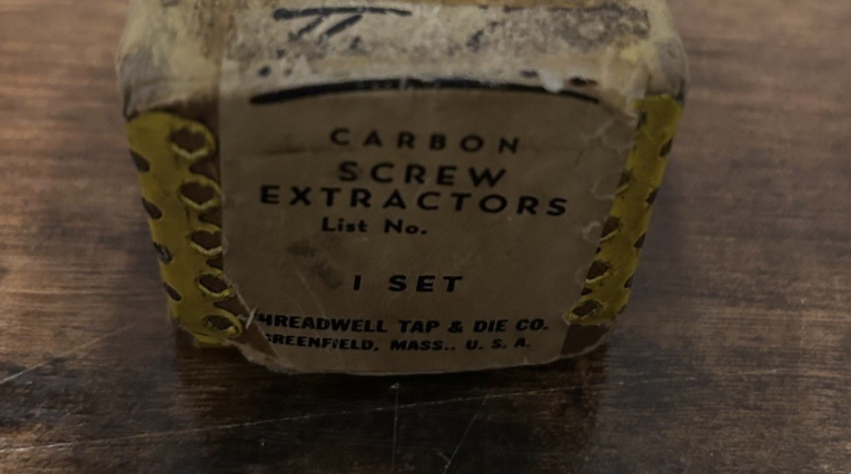 THREADWELL (6) +3 SCREW EXTRACTOR SET MADE IN USA - VINTAGE