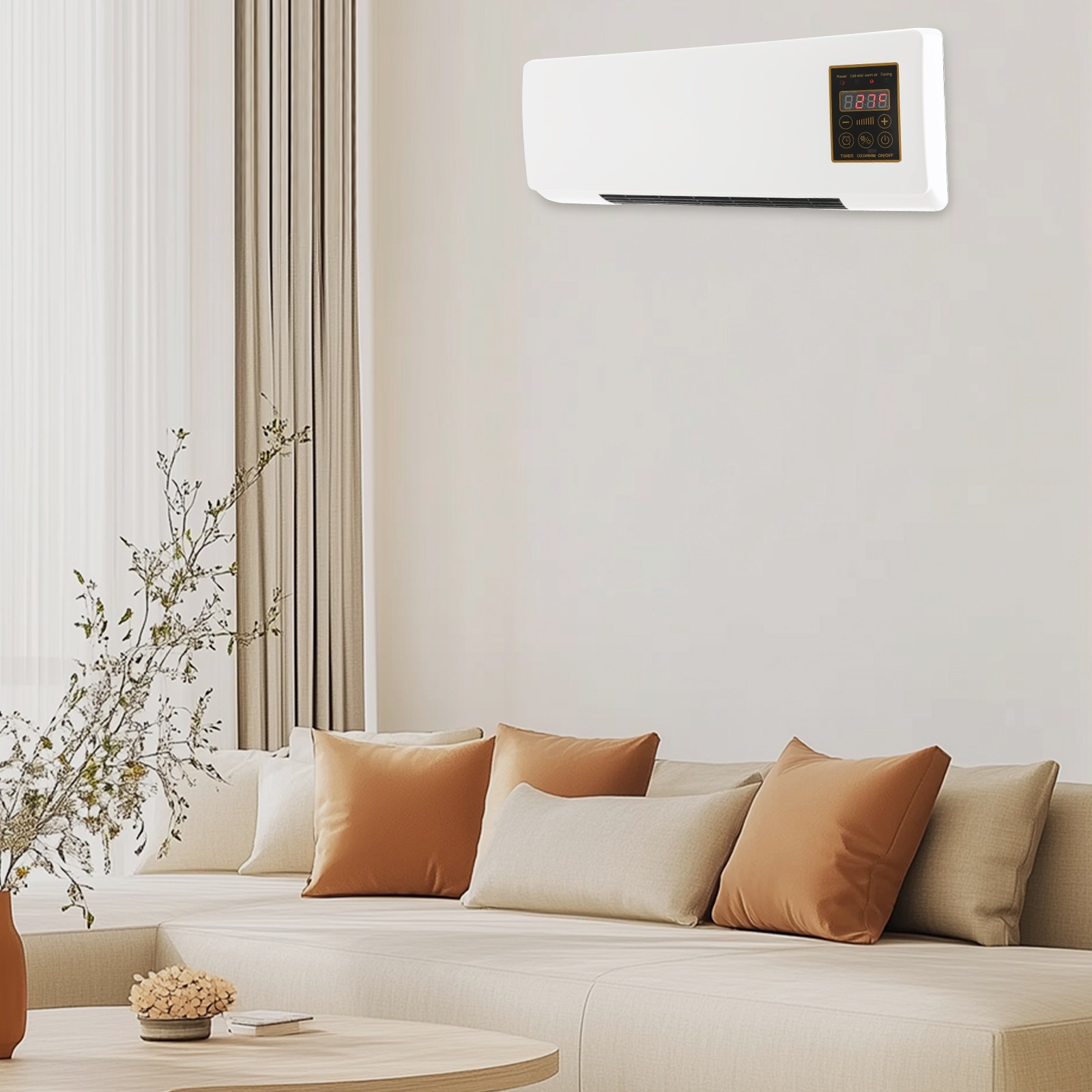 Wall-mounted Heating Machine Electric Heater With Remote Control For Indoor Room