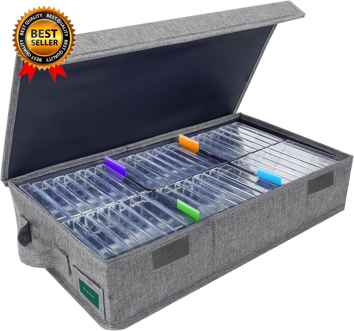 Cassette Tape Storage Box, Practical Cassette Tape Holder 16.34 X 9.25 X 3.54