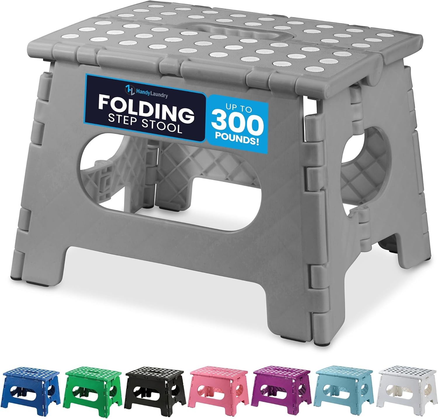 Folding Step Stool Sturdy Enough Collapsible Stool to Support Adults & Safe