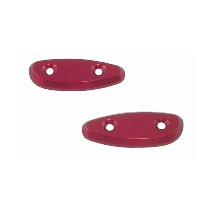 RED Mirror Block Off Caps GSX R 600 750 1000 HAYABUSA CNC Billet Aluminum USA