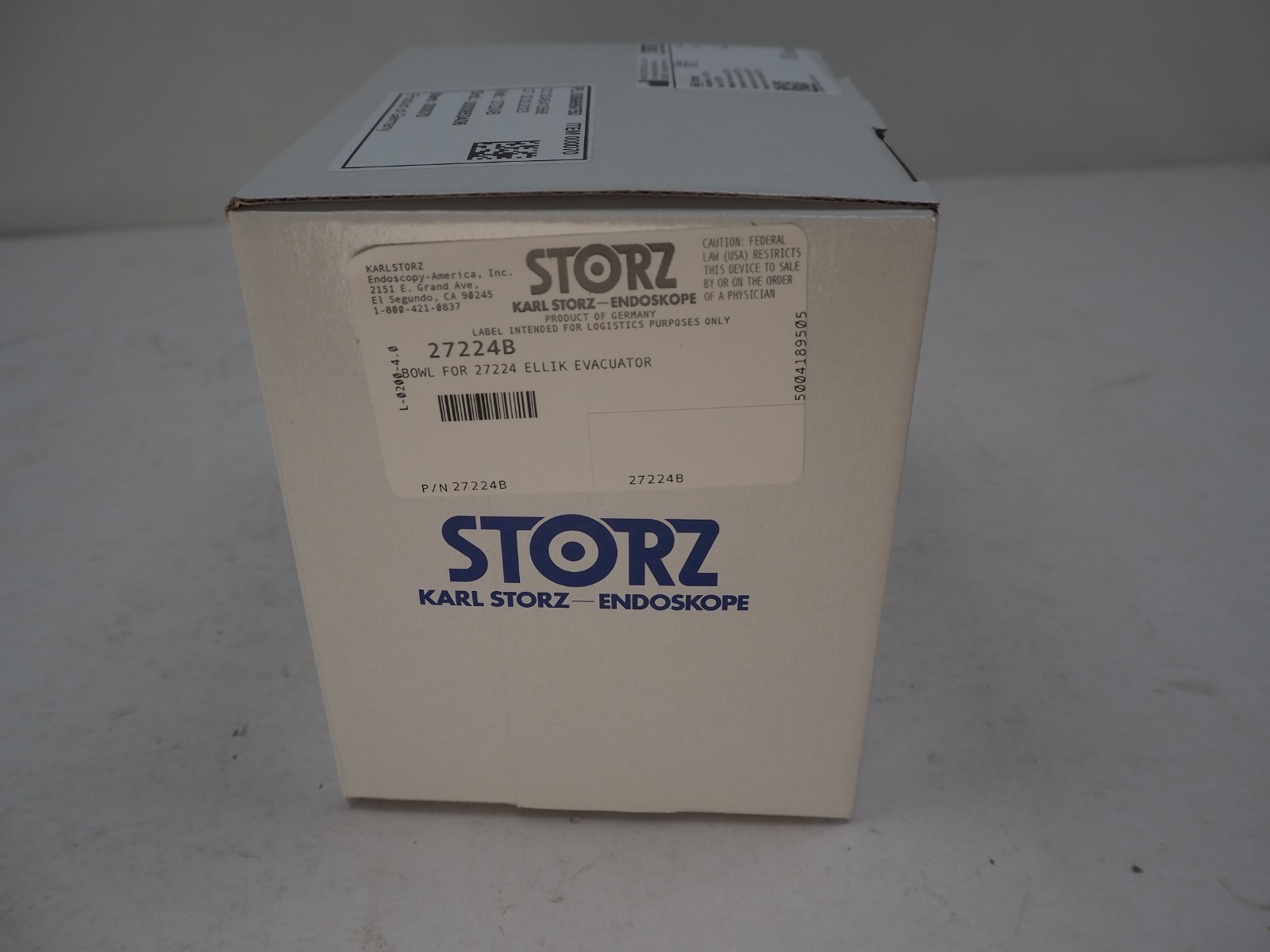 New KARL STORZ 27224B Bowl for Ellik Evacuator 27224 New in Box Free Shipping