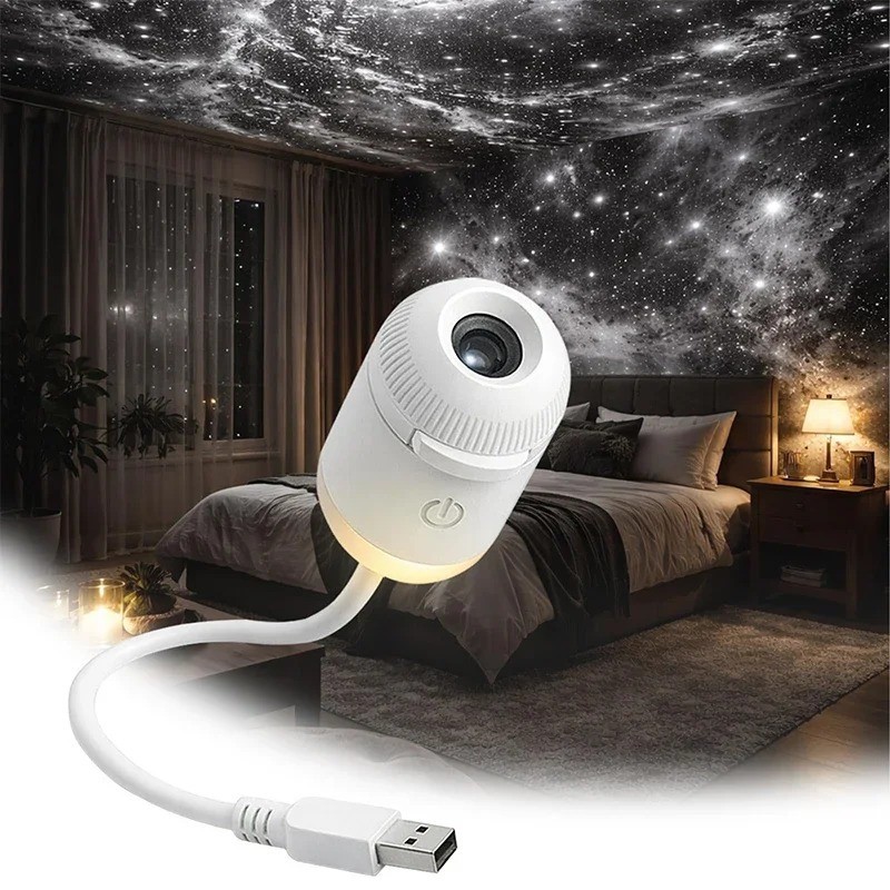 Starry Sky Galaxy Projector Night Light Lamp 360° Rotating LED