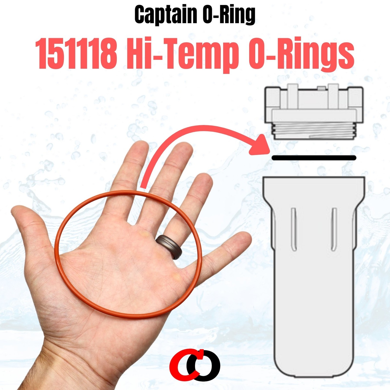 151118 / OR-241 / W34-ORS Hi Temp Silicone O-Rings for Pentek Filters (3 Pack)