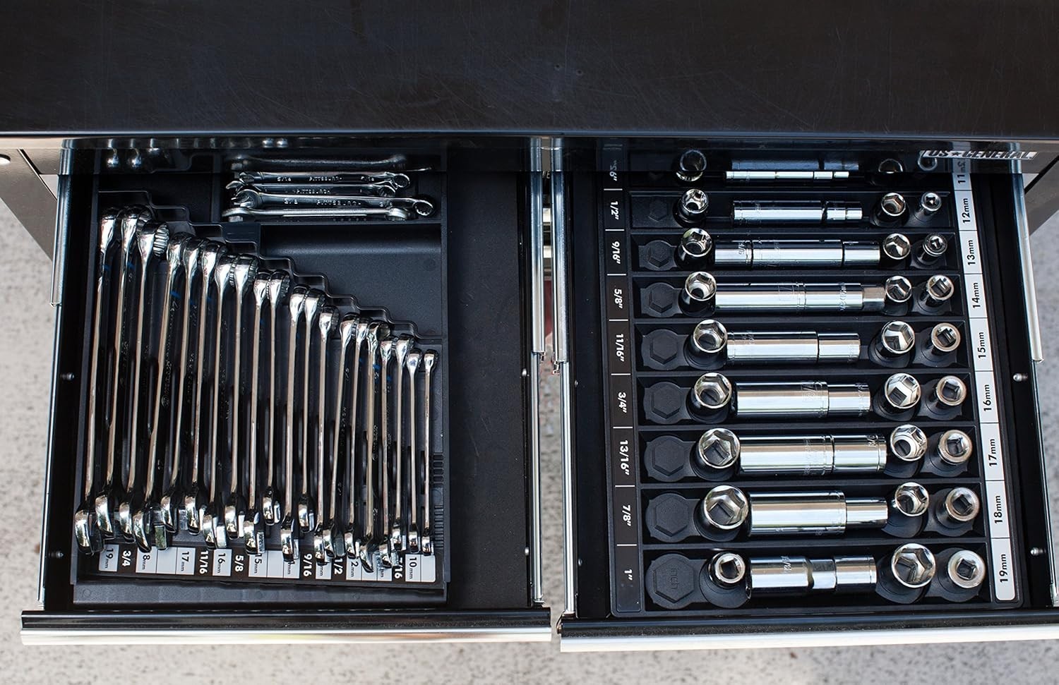Portable Wrench Organizer with 28 Compartments for Efficient Tool Storage