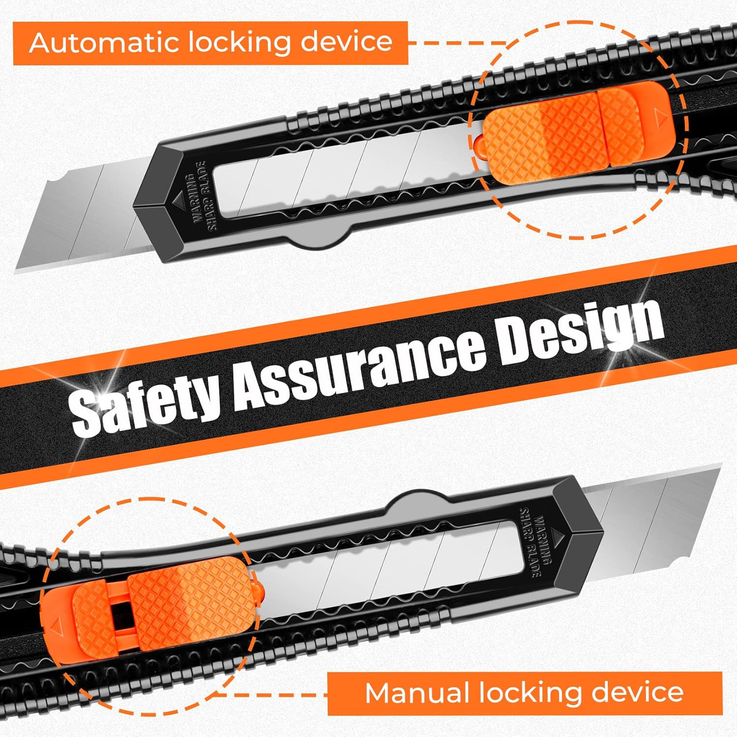 12 Pack Box Cutter Retractable, 18Mm Snap-Off Utility Knife | Disposable Util...