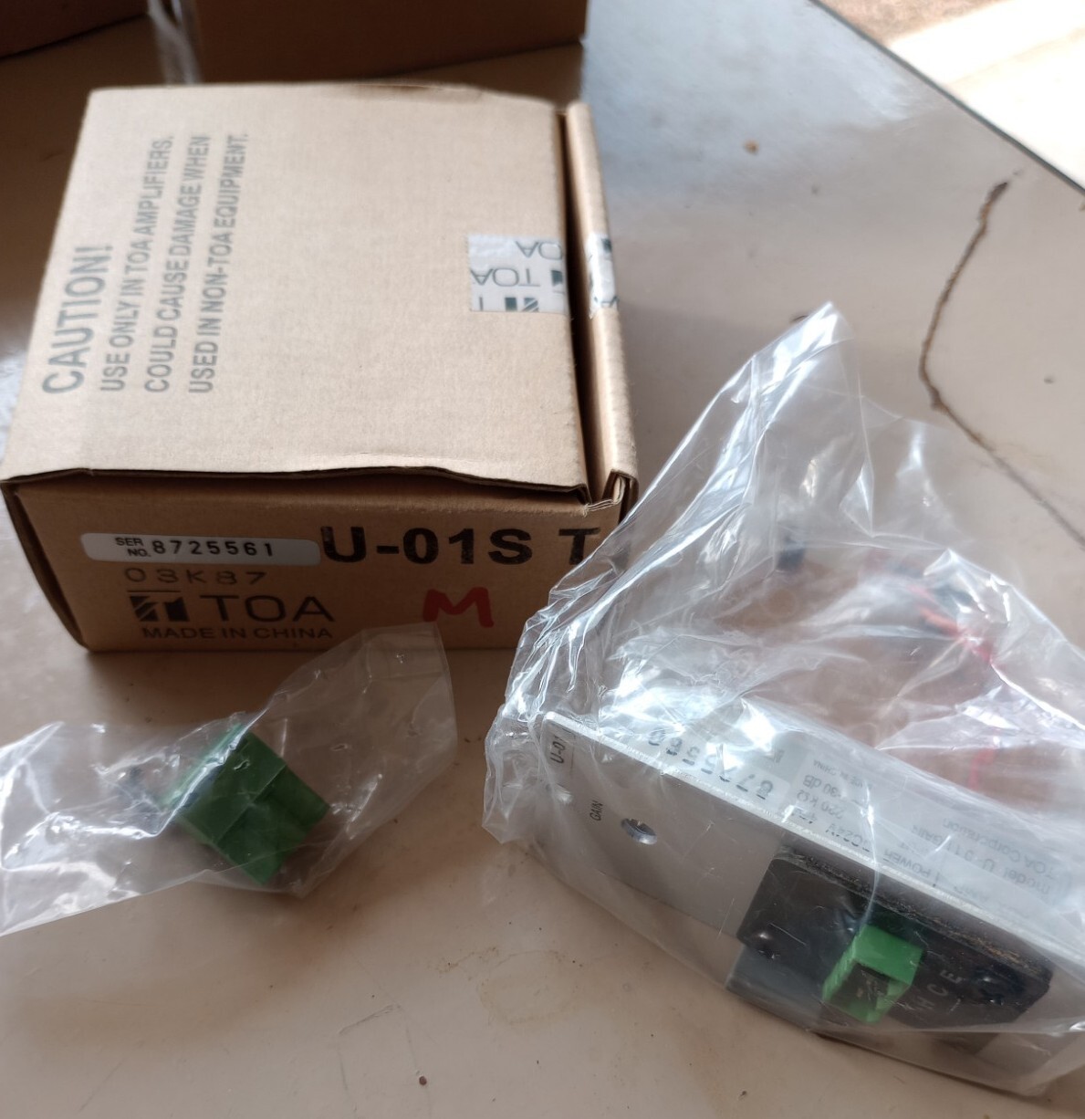 TOA U-01S T Unbalanced Line Input Module for 900 Series Amplifiers  *NEW*
