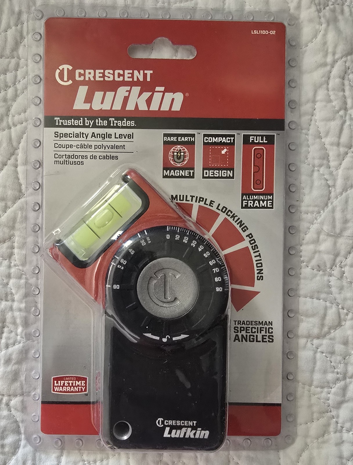 Crescent Lufkin Specialty Angle Pocket Level  LS1100-02 Magnetic Tilting Metal