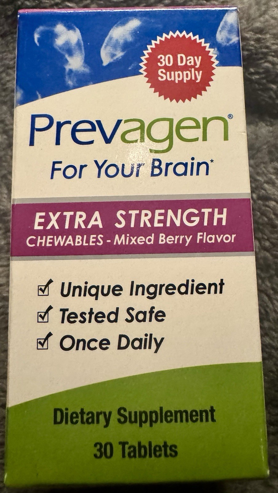 Prevagen Extra Strength Brain & Cognitive Health Chewable Mixed Berry 30 Tabs