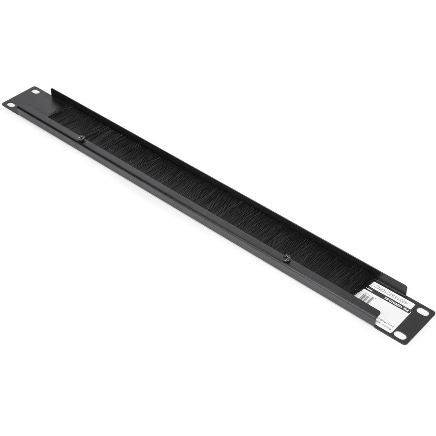 Rocstor Y10E010B1 1U Rack Mount Brush Panel Black Steel
