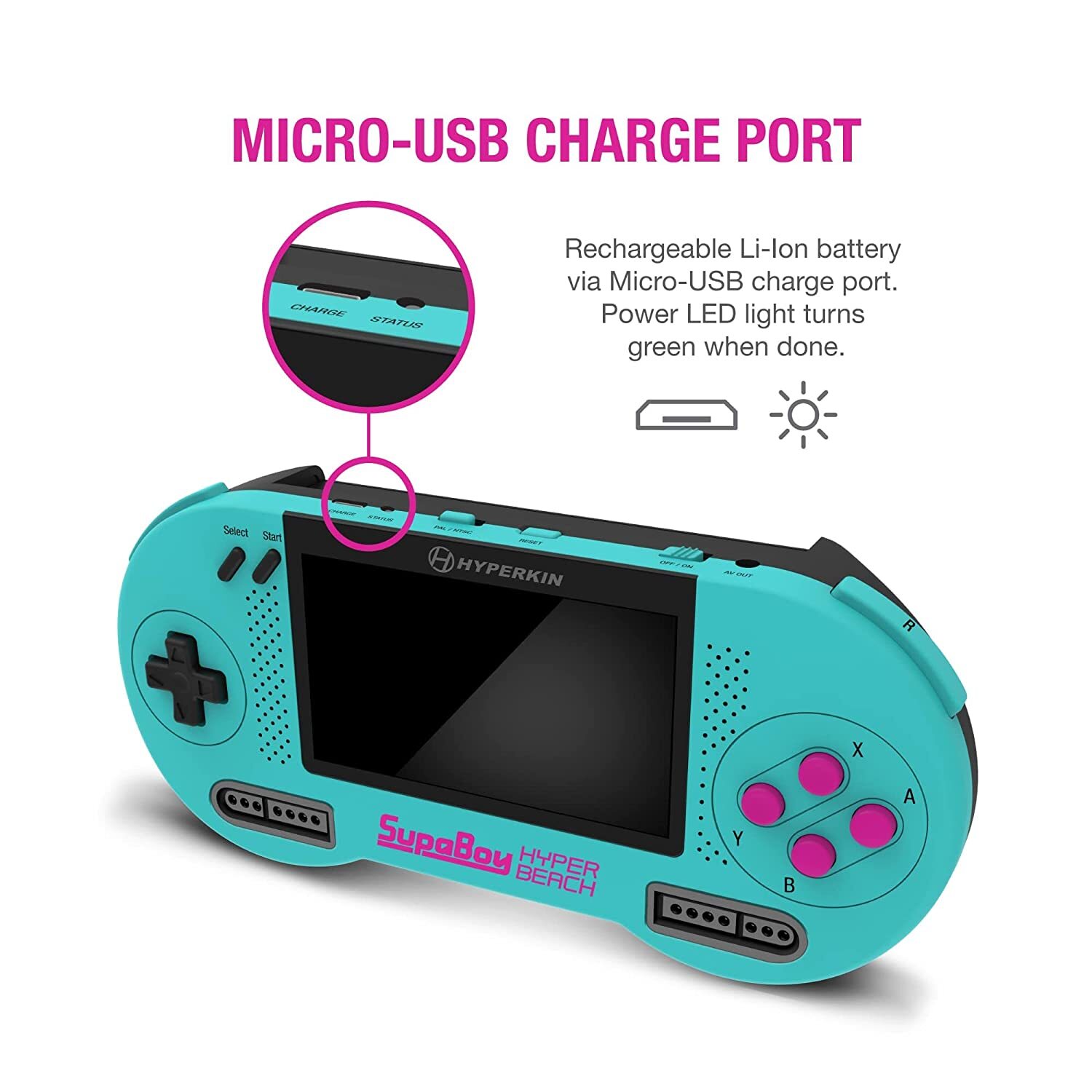 Hyperkin SupaBoy Portable Console for Super NES / Super Famicom - Hyper Beach