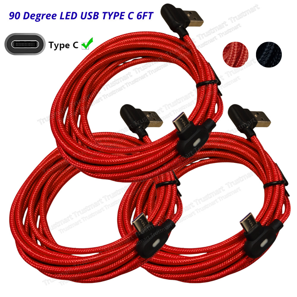 USB Type C Fast Charger Cable 6FT Charging Data Cord For Samsung HTC LG Android