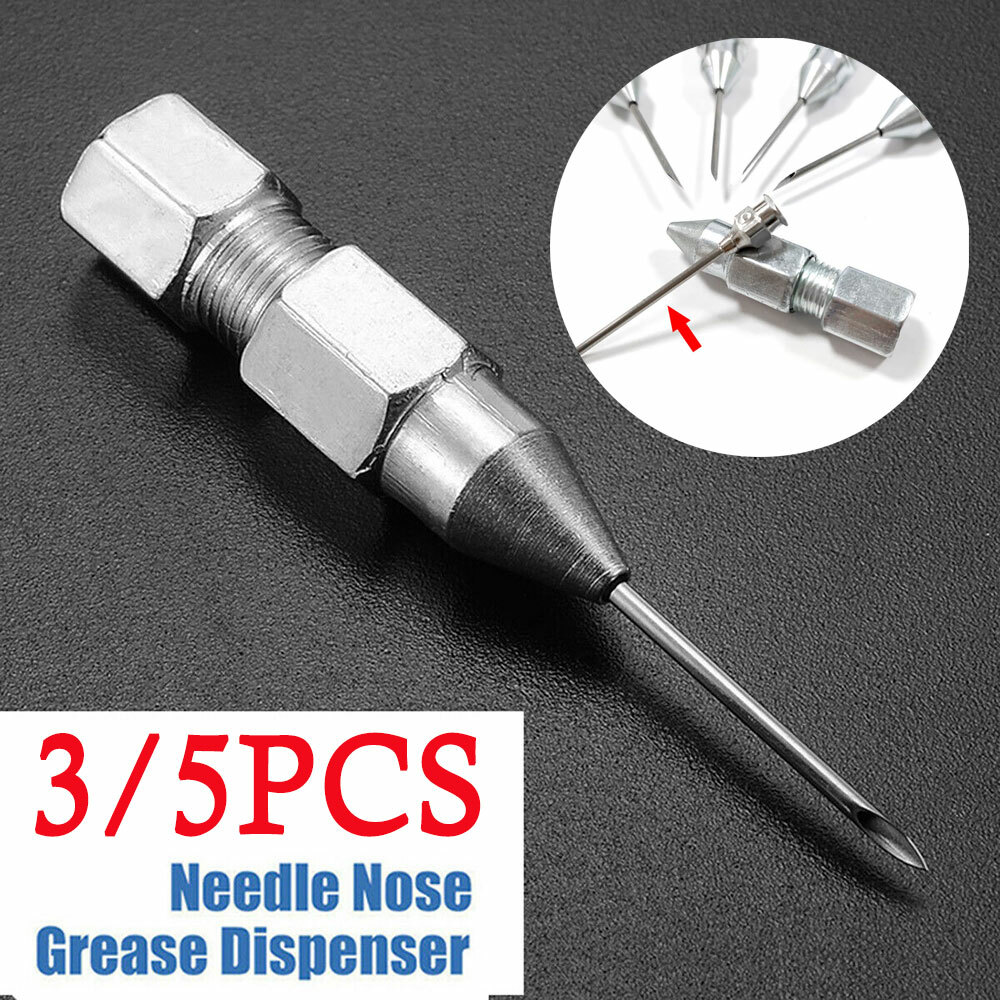 Needle Nose Grease Gun Attachment Dispenser Nozzle Adaptor 8mm Diameter