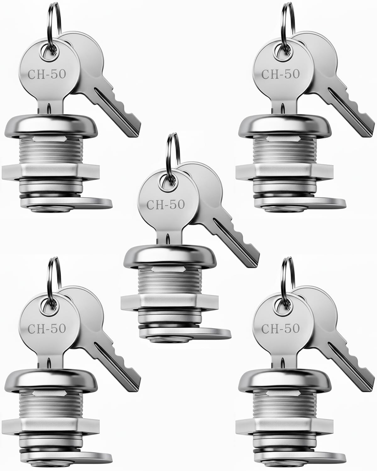 Truck Tool Box Lock Replacement – 5/8" Cylinder Keyed Alike (5 5 Pack, CH50