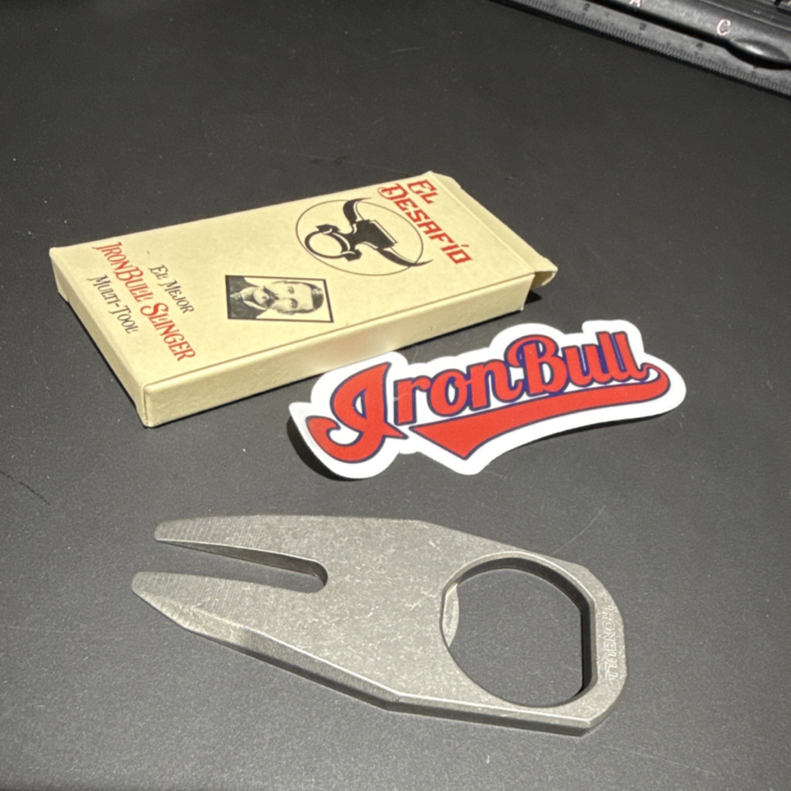 IronBull Slinger Multi-Tool Metal Bottle Opener Fork 2 Tools Silver
