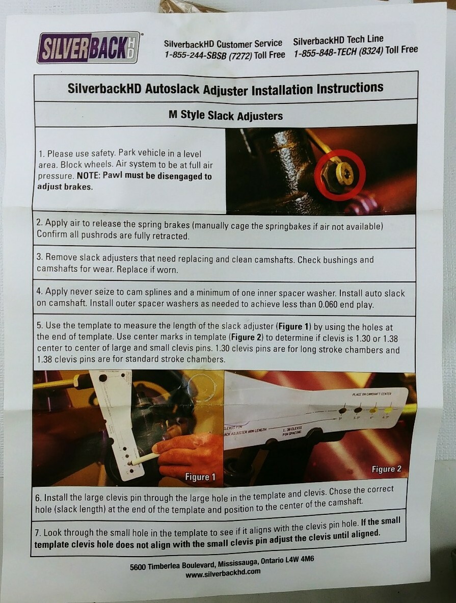 Silverback Autoslack Automatic Slack Adjuster Drum Brakes M-Style ASM802447