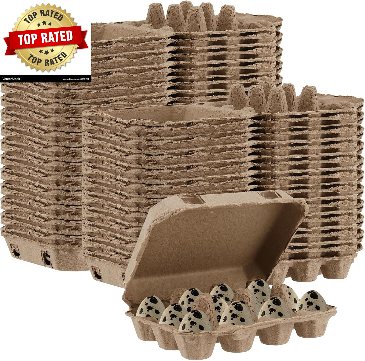 50 PCS Quail Egg Cartons Bulk, 3 X 4 Square Paper Pulp Dozen,Cheap Bulk