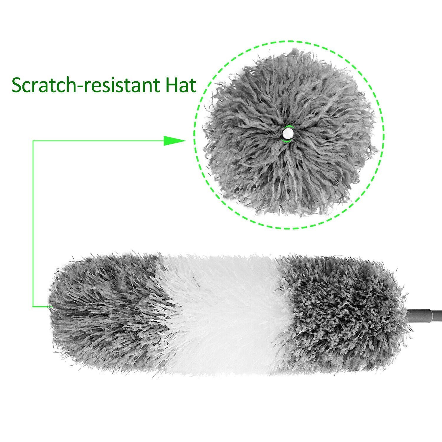 BOOMJOY Microfiber Feather Duster with Extendable Pole and Bendable Head, 100...