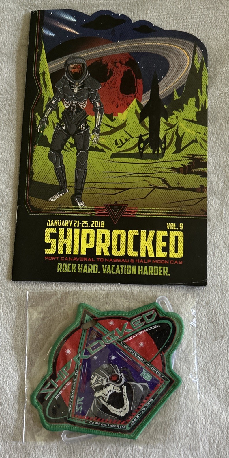 Shiprocked 2018 Program & Patch Baggage Tag RARE
