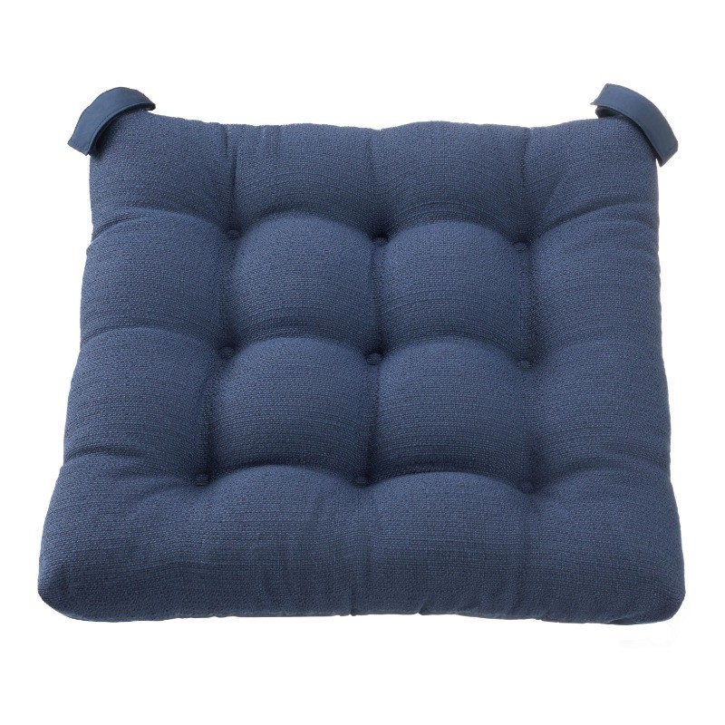 Mainstays Textured Chair Seat Pad (Chair Cushion), Navy Color,1-Piece,15.5" x16"