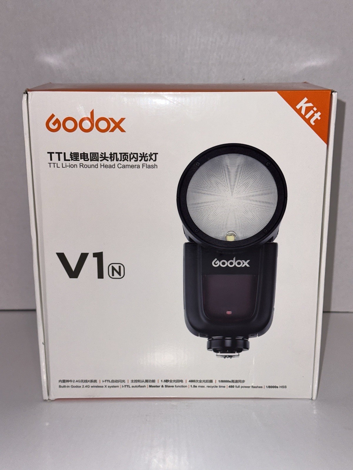 US Godox V1-N 2.4G TTL HSS 1/8000s Round Head Camera Flash Speedlite For Nikon