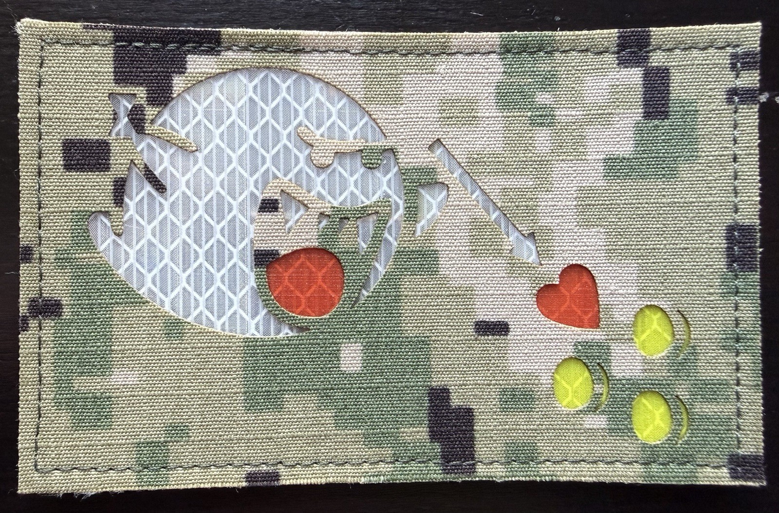 FSUP Crew "Boo Beard" AOR2 Multicolor Reflective Variant Patch