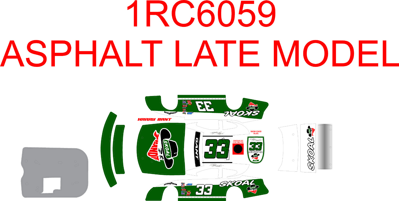1RC ASPHALT LATE MODEL 1RC6059  WRAP  HARRY GANT