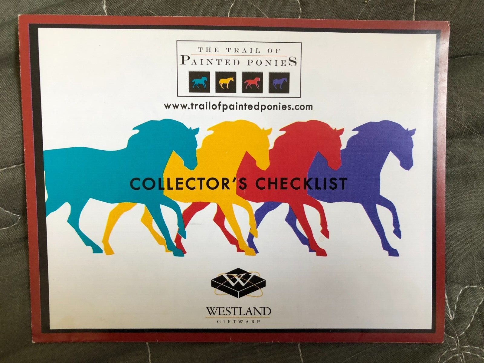 WESTLAND TRAIL OF PAINTED PONIES 2006 COLLECTORS CHECK LIST