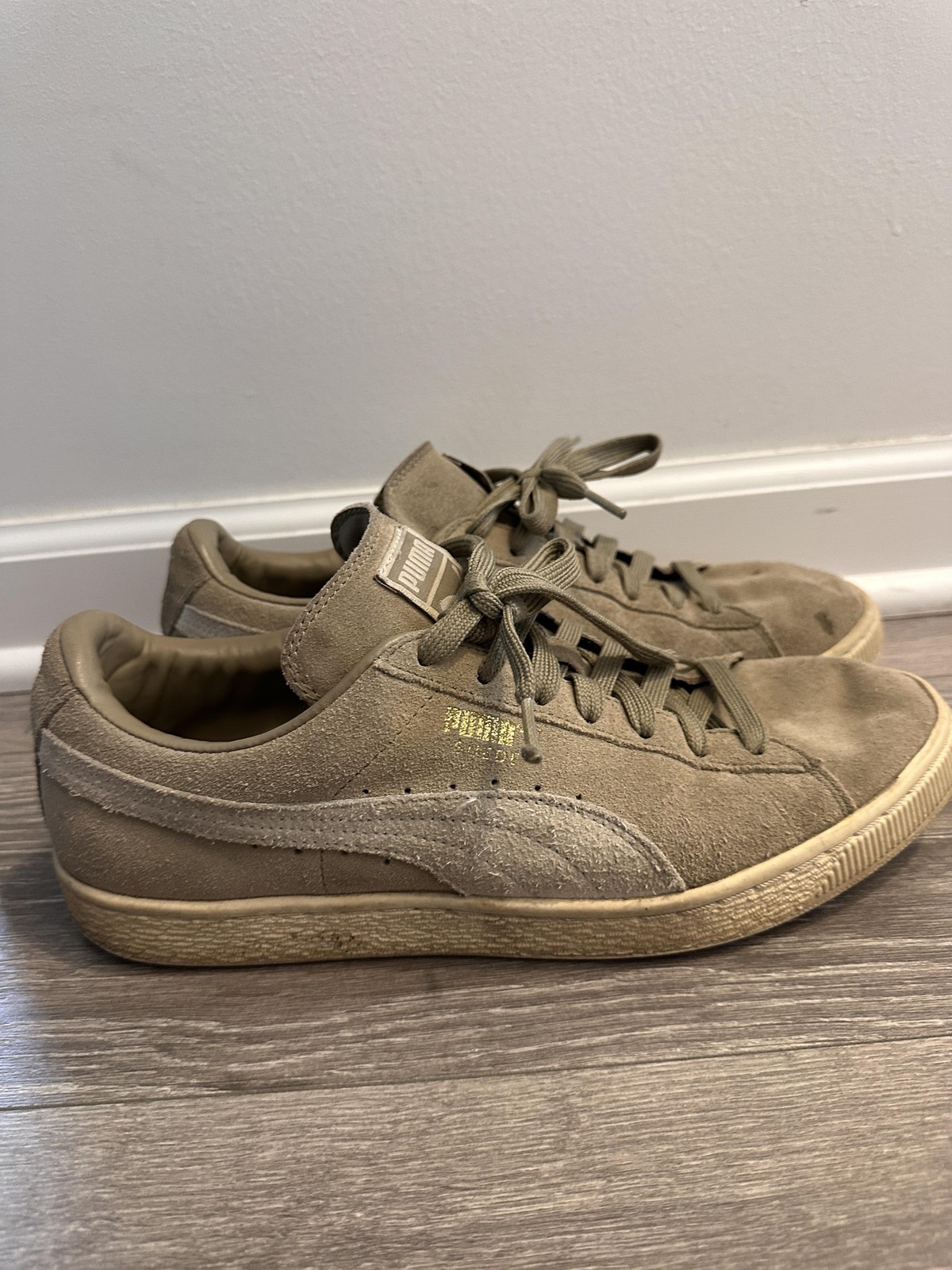 PUMA Suede Classic Tan Low Top Skateboarding Shoes Lace Up Casual Sneakers