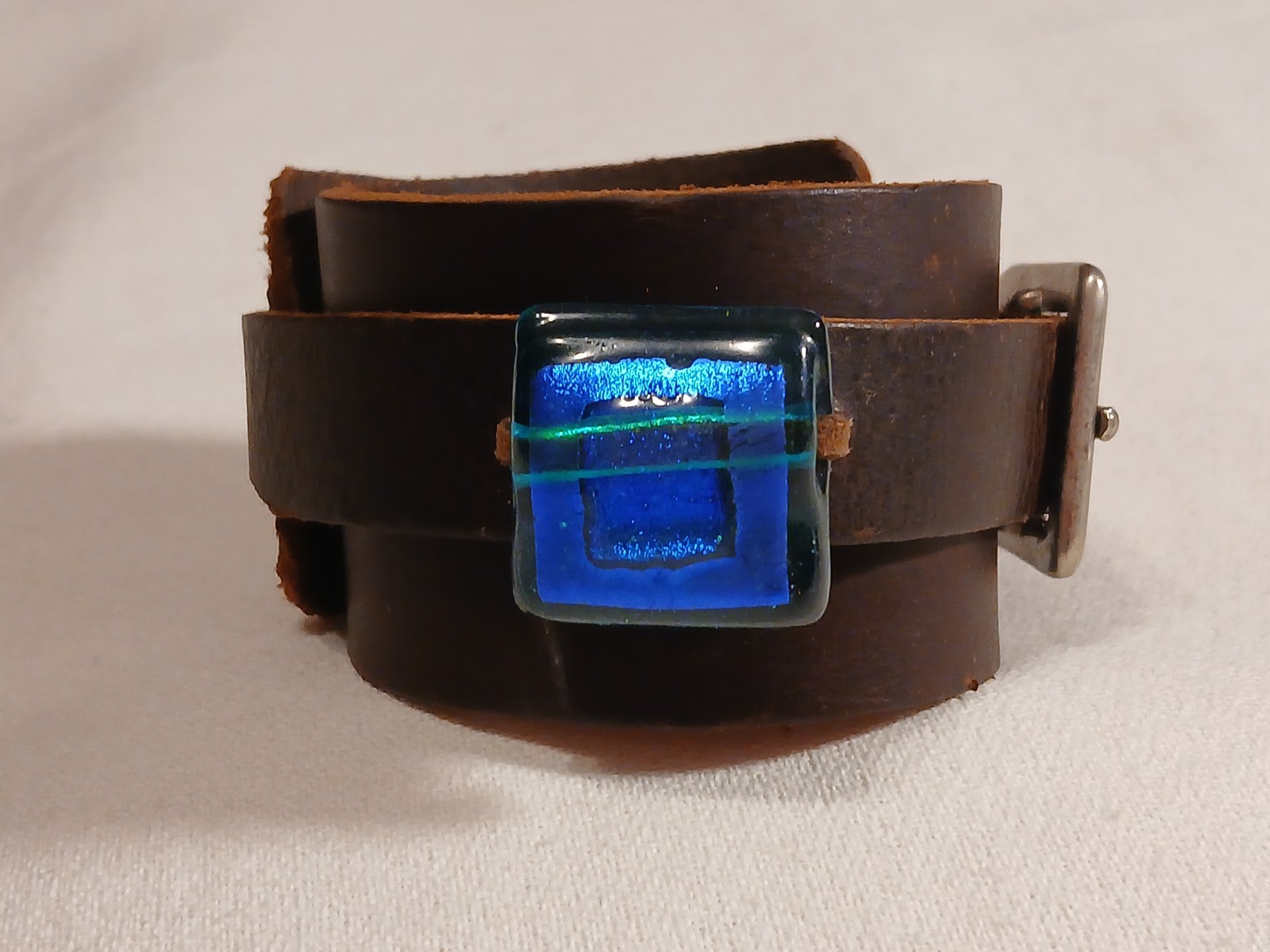Handcrafted Artisan Women's Faux Leather Wrap Bracelet - 18-1/2"