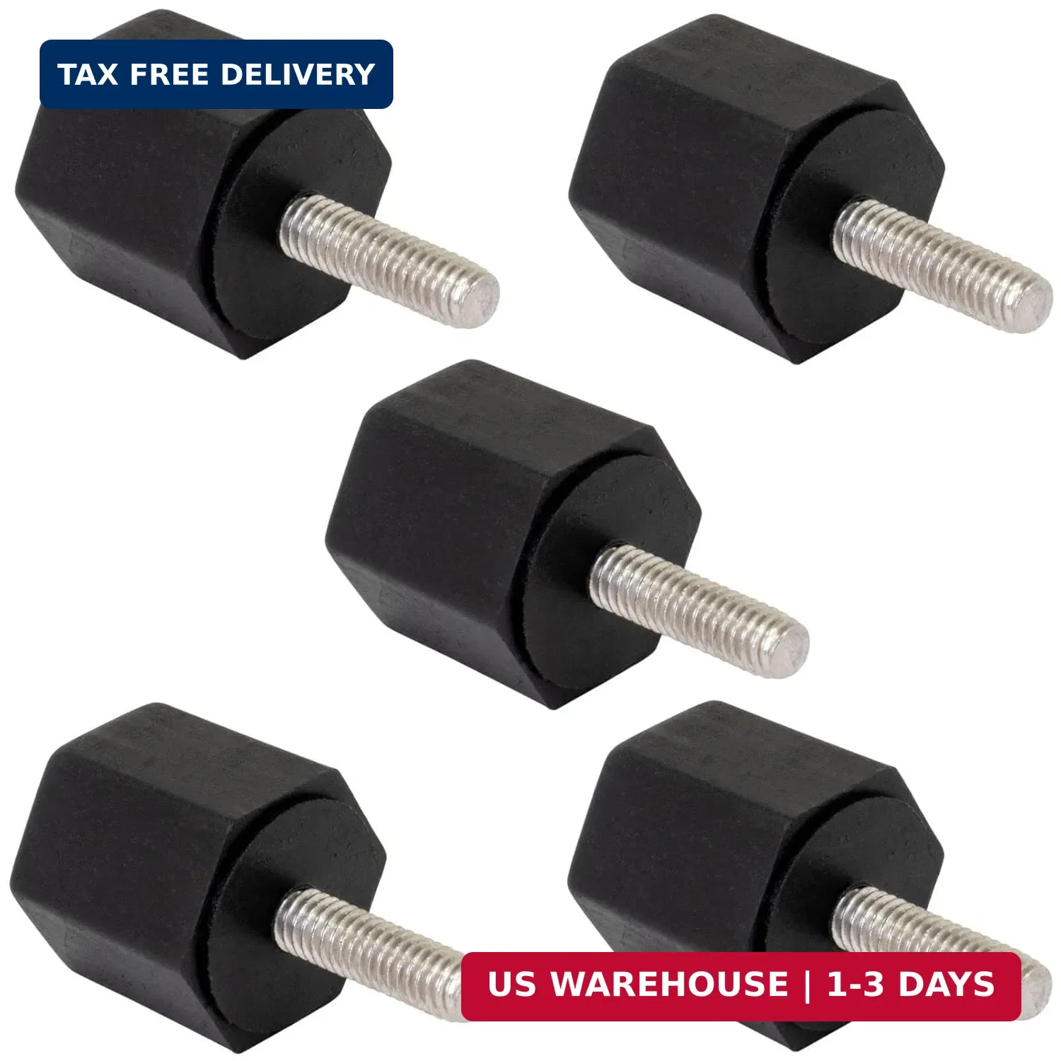 5-Pack IMM Aftermarket Replacement for Hoshizaki 415949G11 Black Thumbscrew Comp