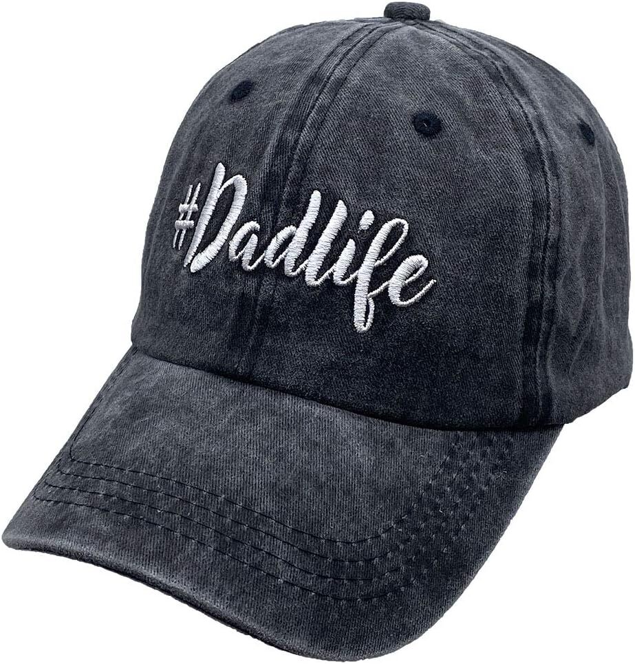 New Dad Gifts, Funny Dada Hats for Men, Vintage Washed One Size, Life