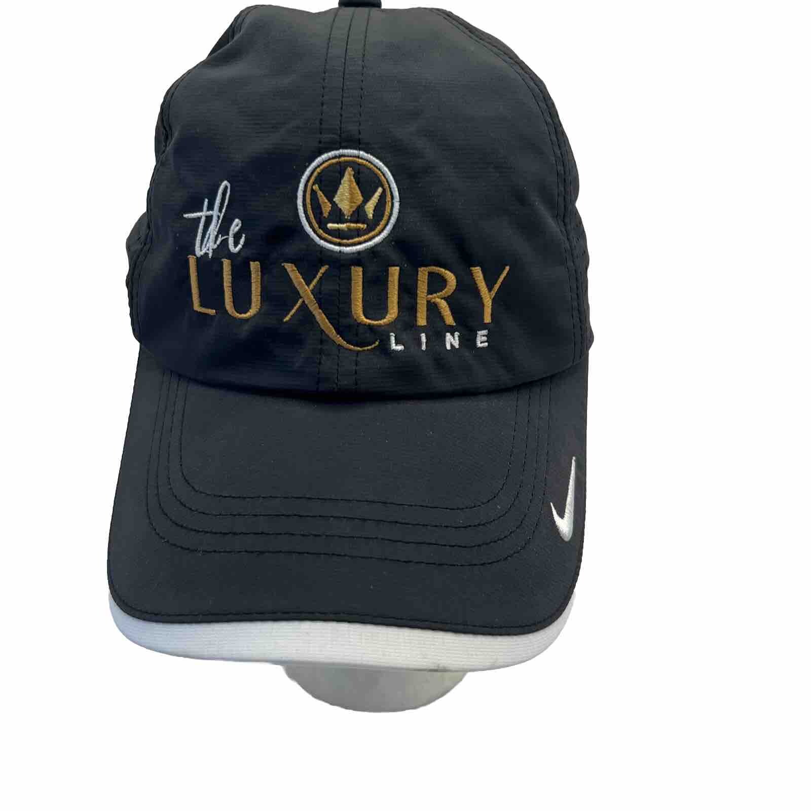 Nike Heritage 86 Dri-Fit The Luxury Line Black Hat Cap w Gold/White accents Tags