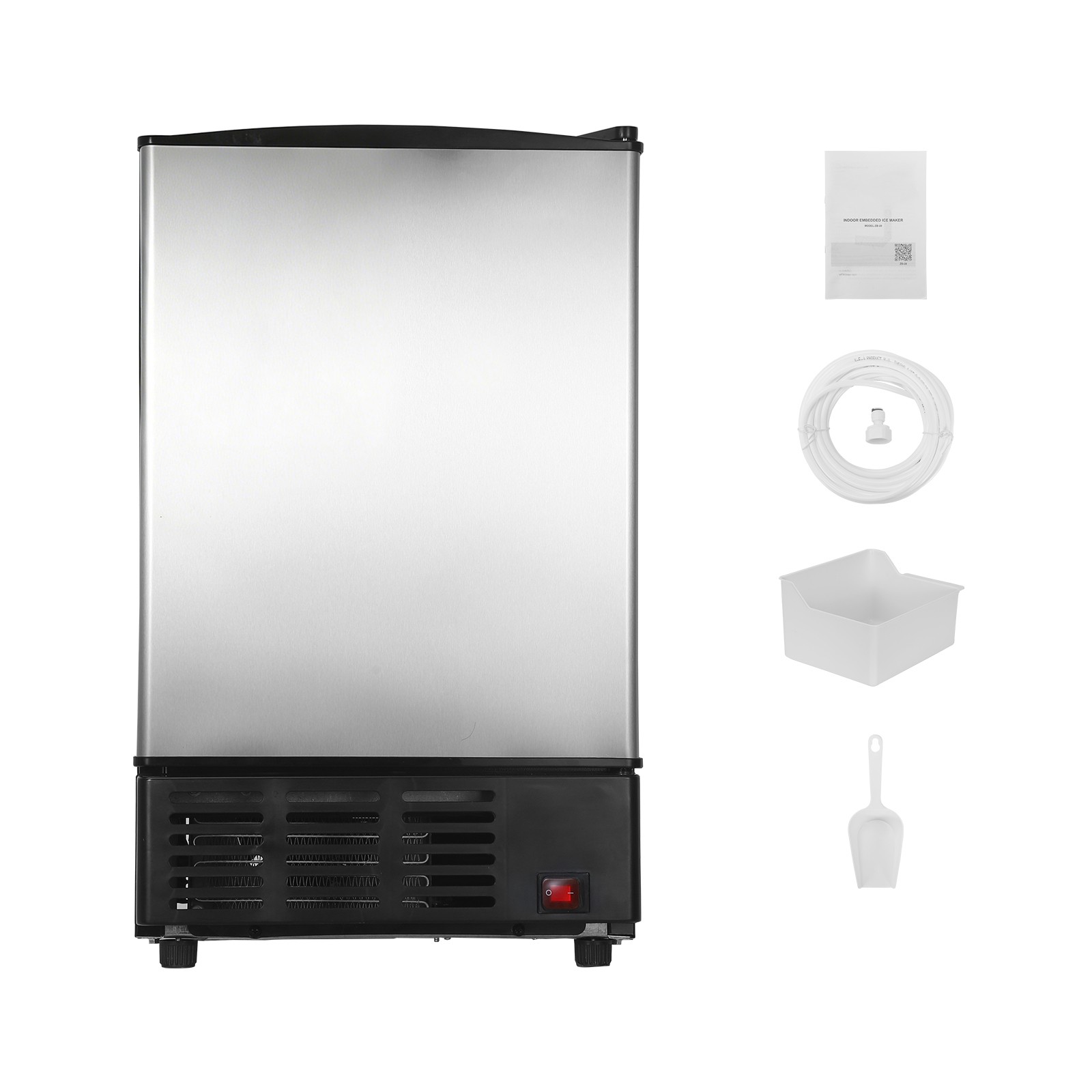Uimoso Under Counter Commercial Ice Machine 15lb Freestanding Crescent Ice Maker