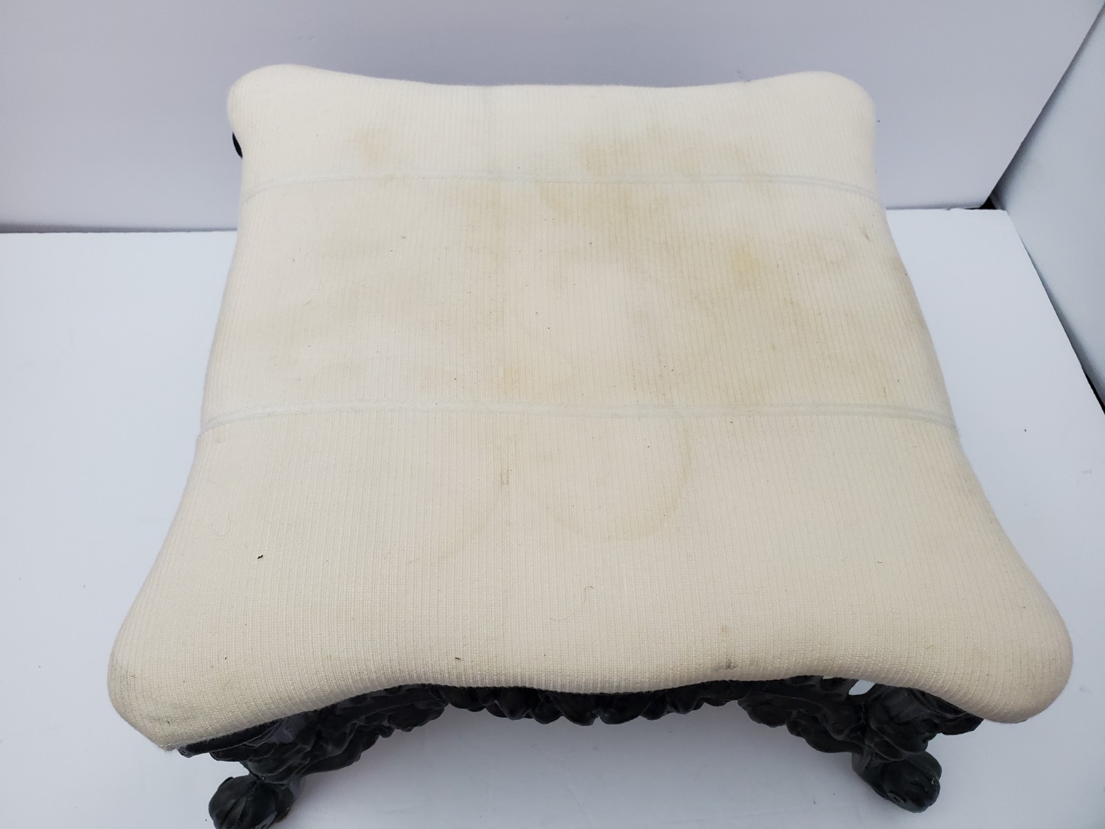 Victorian Style Cast Iron Footstool 14X14"
