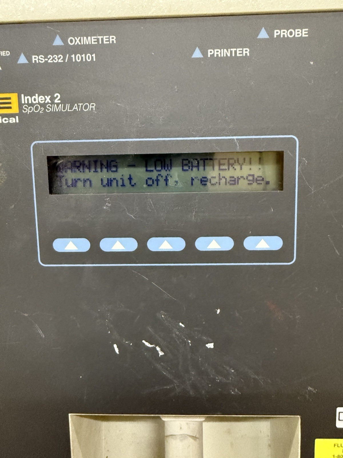 Fluke Index 2 SpO₂ Simulator – Powers On, Untested with Oximeter