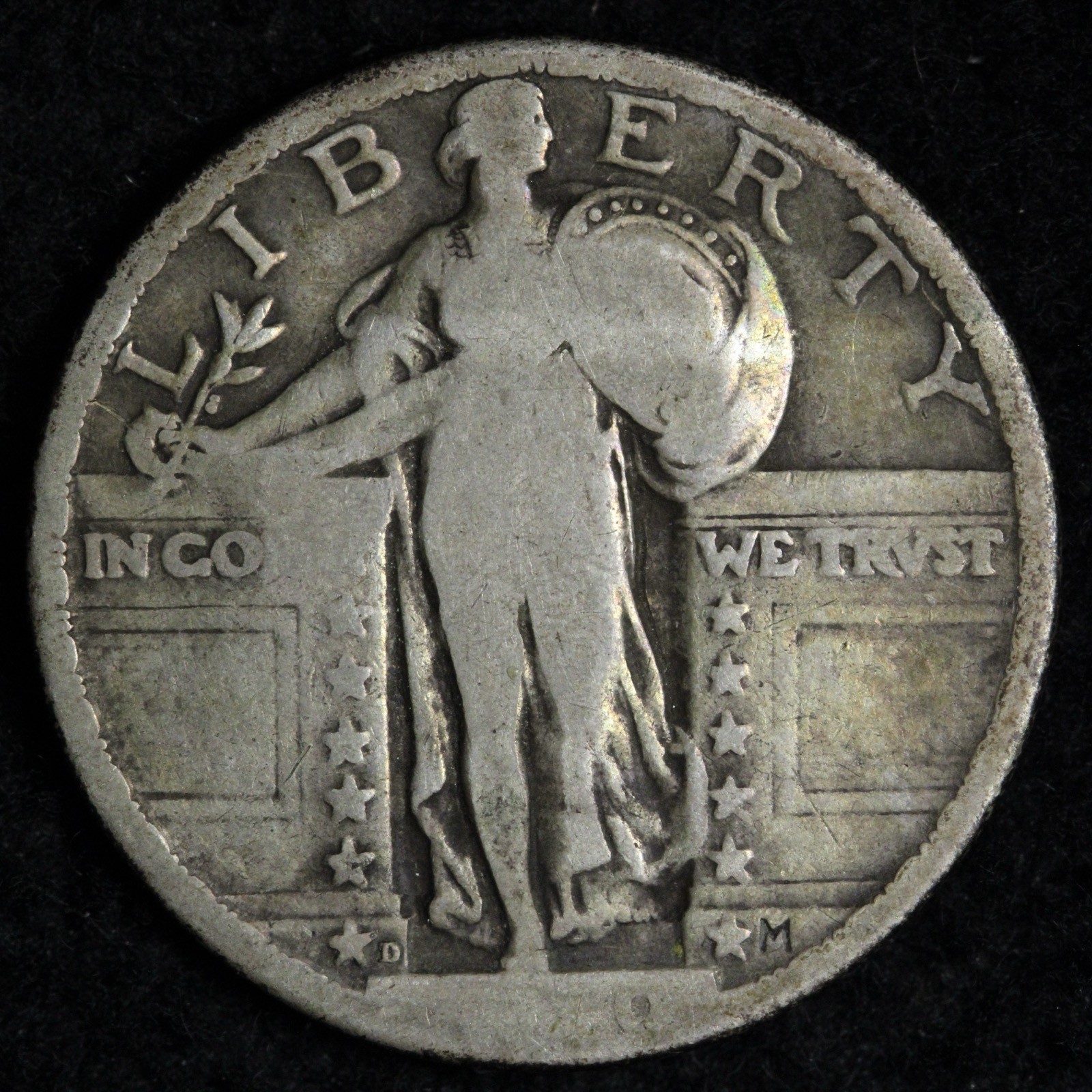 1920-D Standing Liberty Silver Quarter VG E263 USEM
