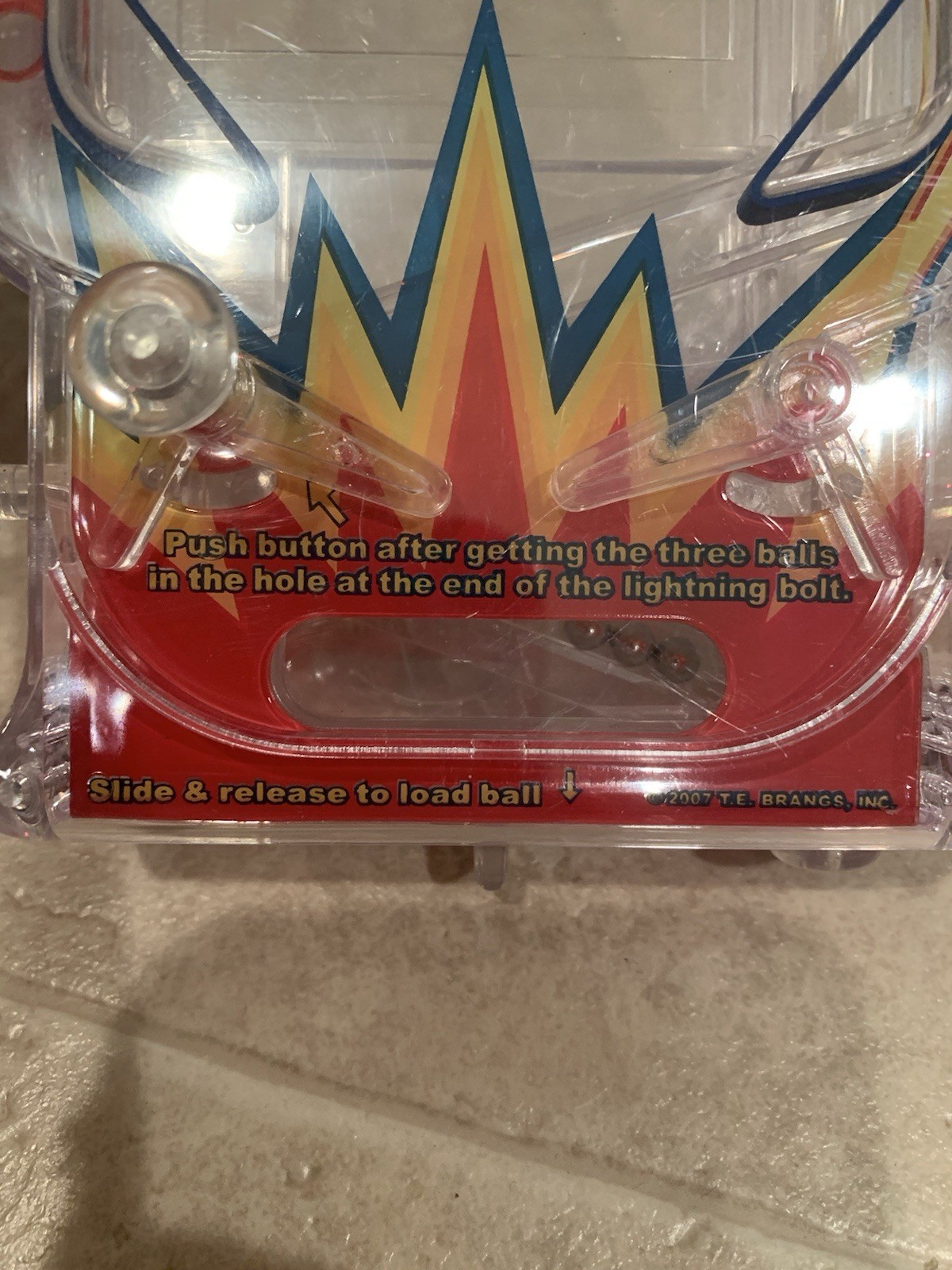 Miniature Pinball Machine TE Brangs 2007 Tabletop Toy