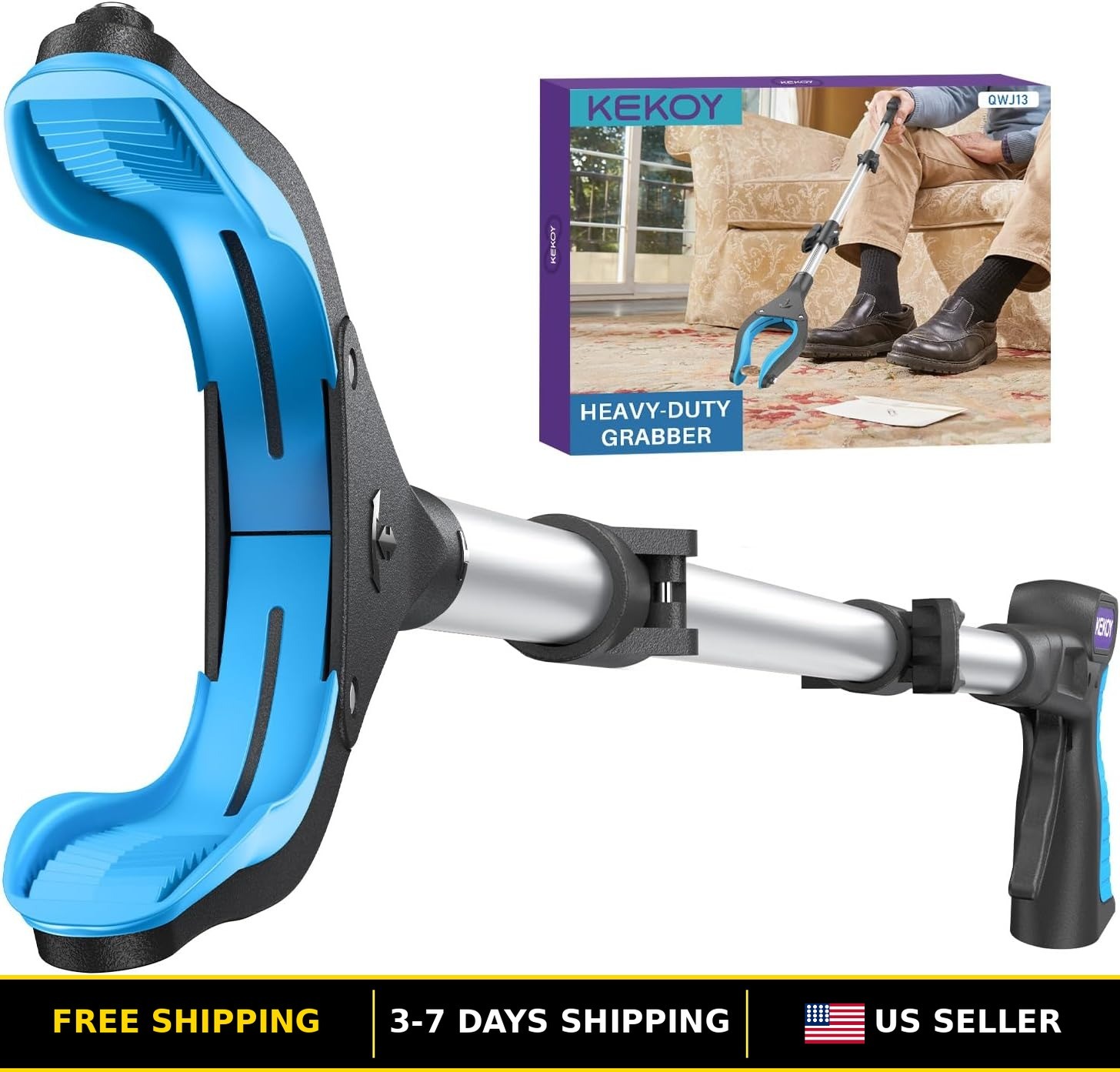 40-Inch Reacher Grabber Tool, Heavy Duty Picker Upper for Seniors & Disabled