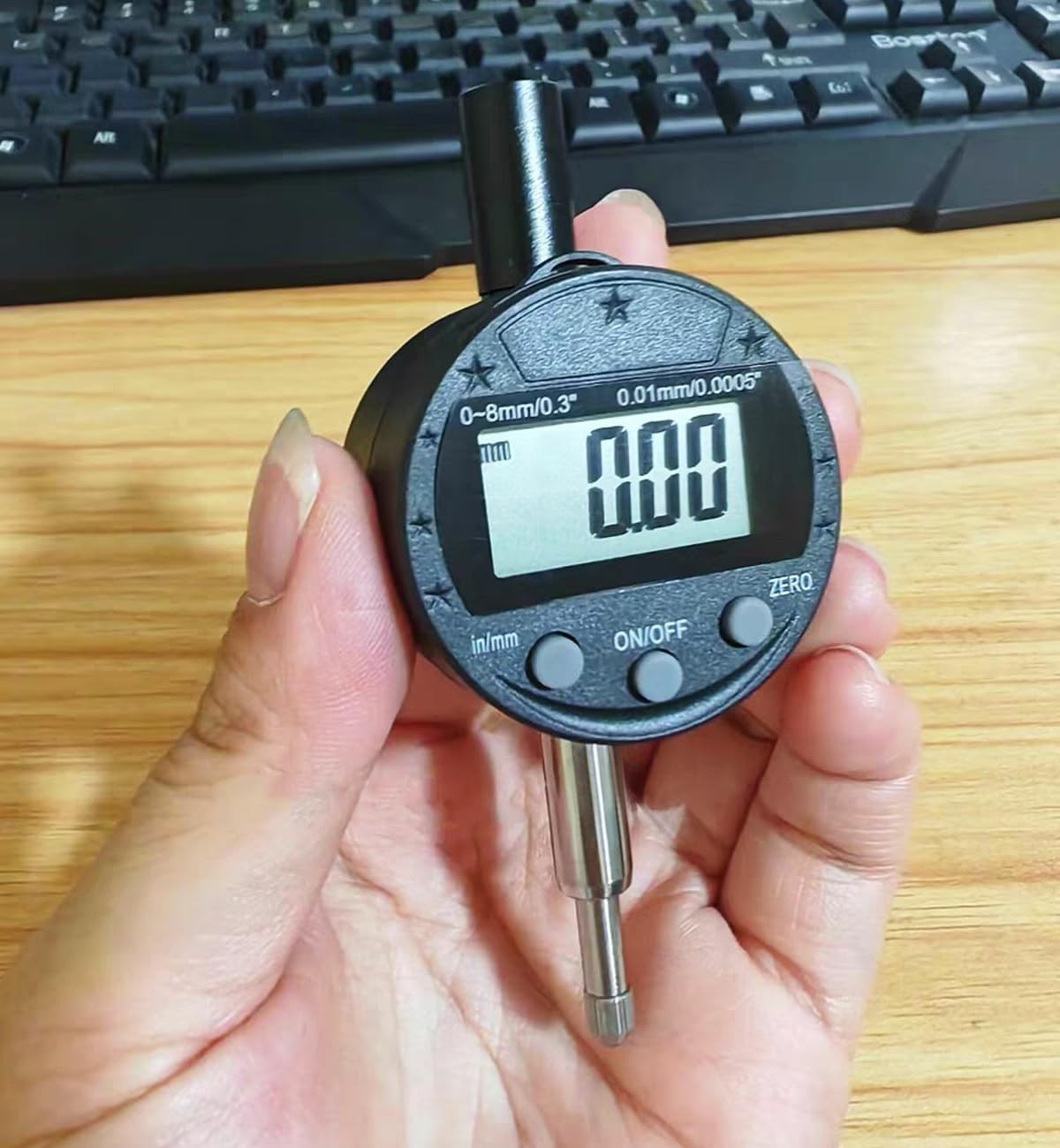 RPTCOTU Electronic Digital Dial Indicator Digital Probe Indicator Dial Test G...