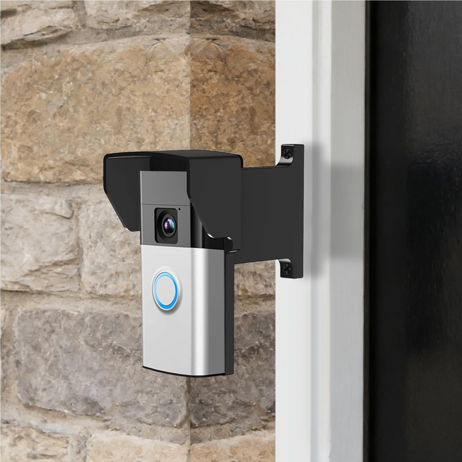 Video Doorbell Mount for Brick Walls - Anti-Glare, Rainproof, Adjustable Size