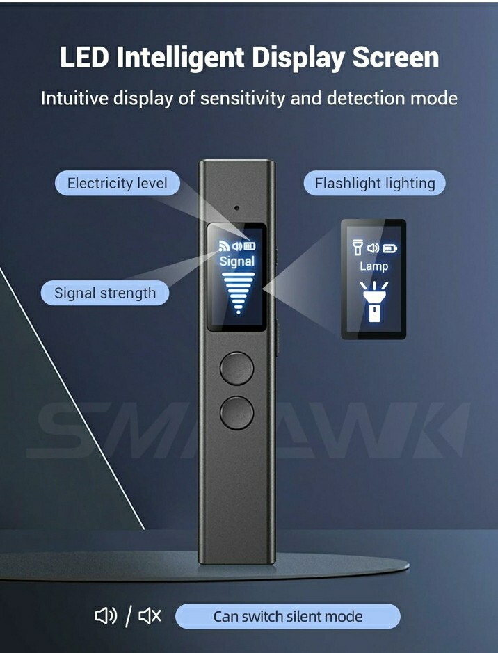 Hidden Camera Detector, Listening Devices, & Auto GPS Finder, Portable, Accurate