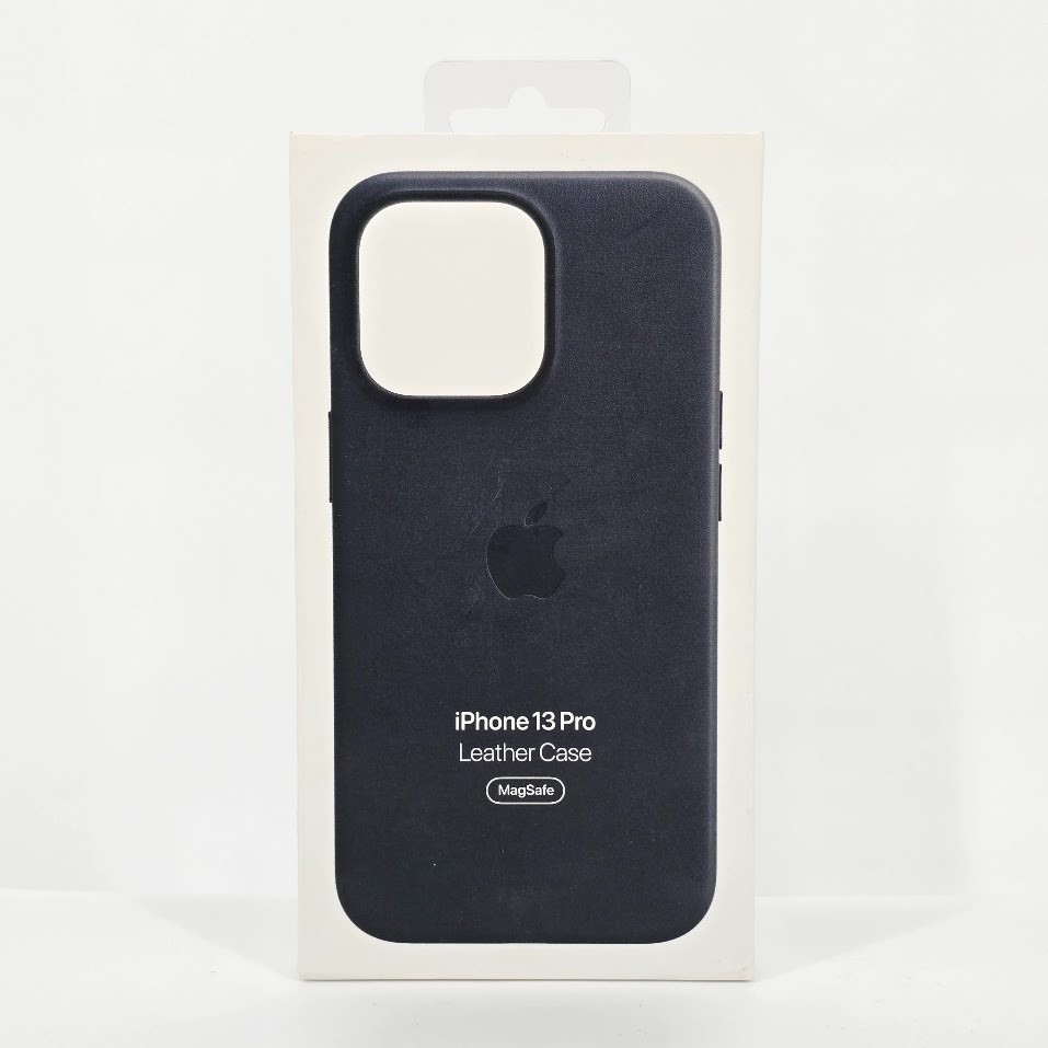 Genuine Apple iPhone 13 Pro Leather Case w/ Magsafe - Midnight (Black) - New