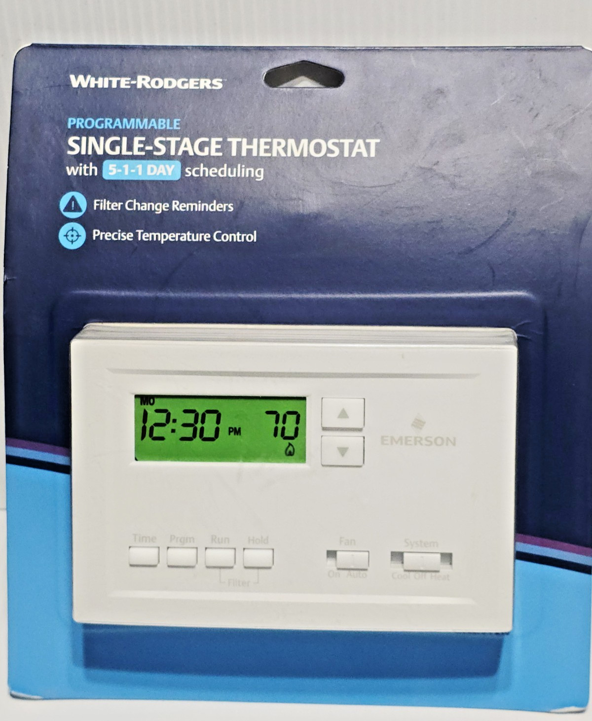 White-Rodgers Programmable Single Stage Thermostat with 5-1-1 Scheduling P210