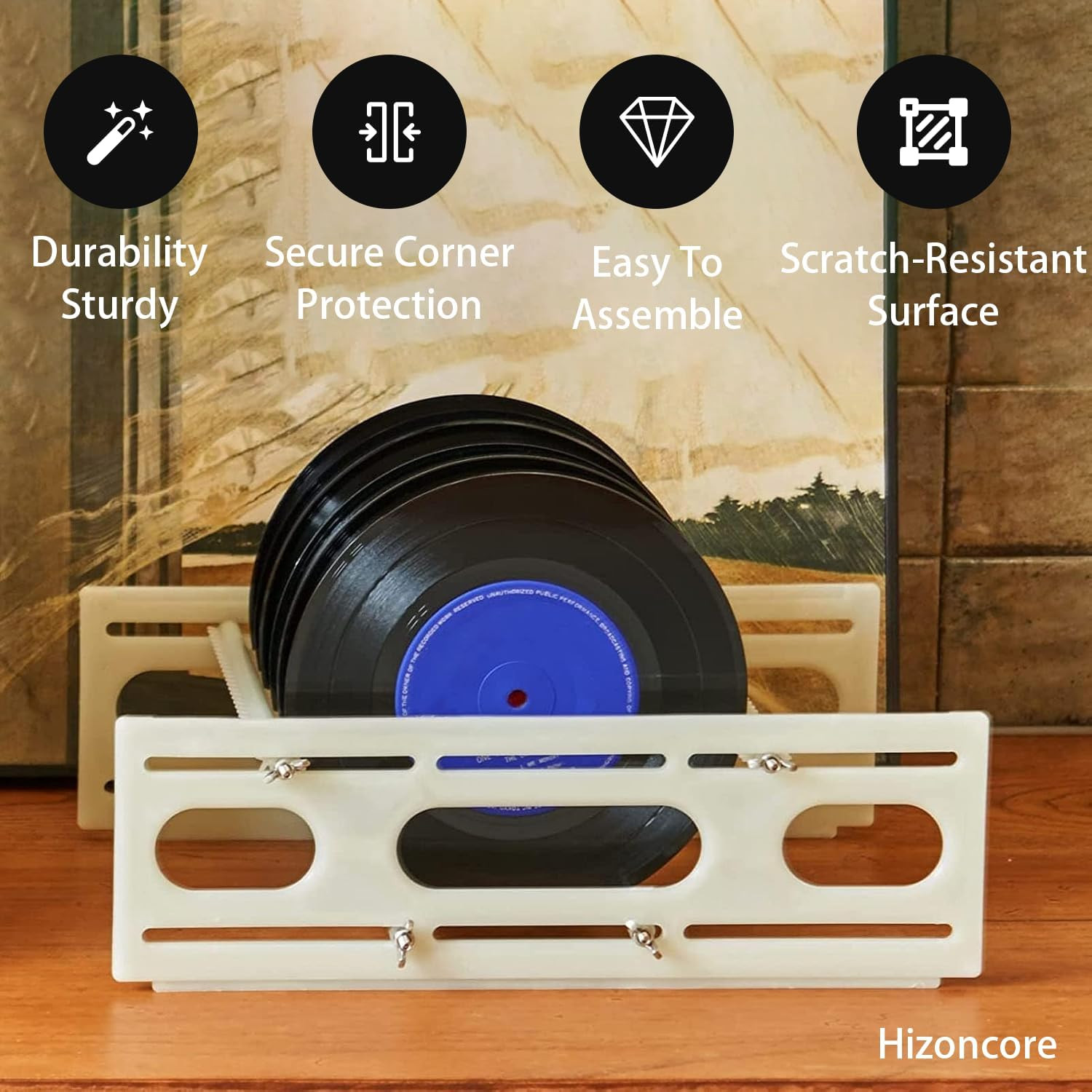 Record Drying Rack ABS Plastic Sawtooth Design Vinyl Record Storage Holder Once