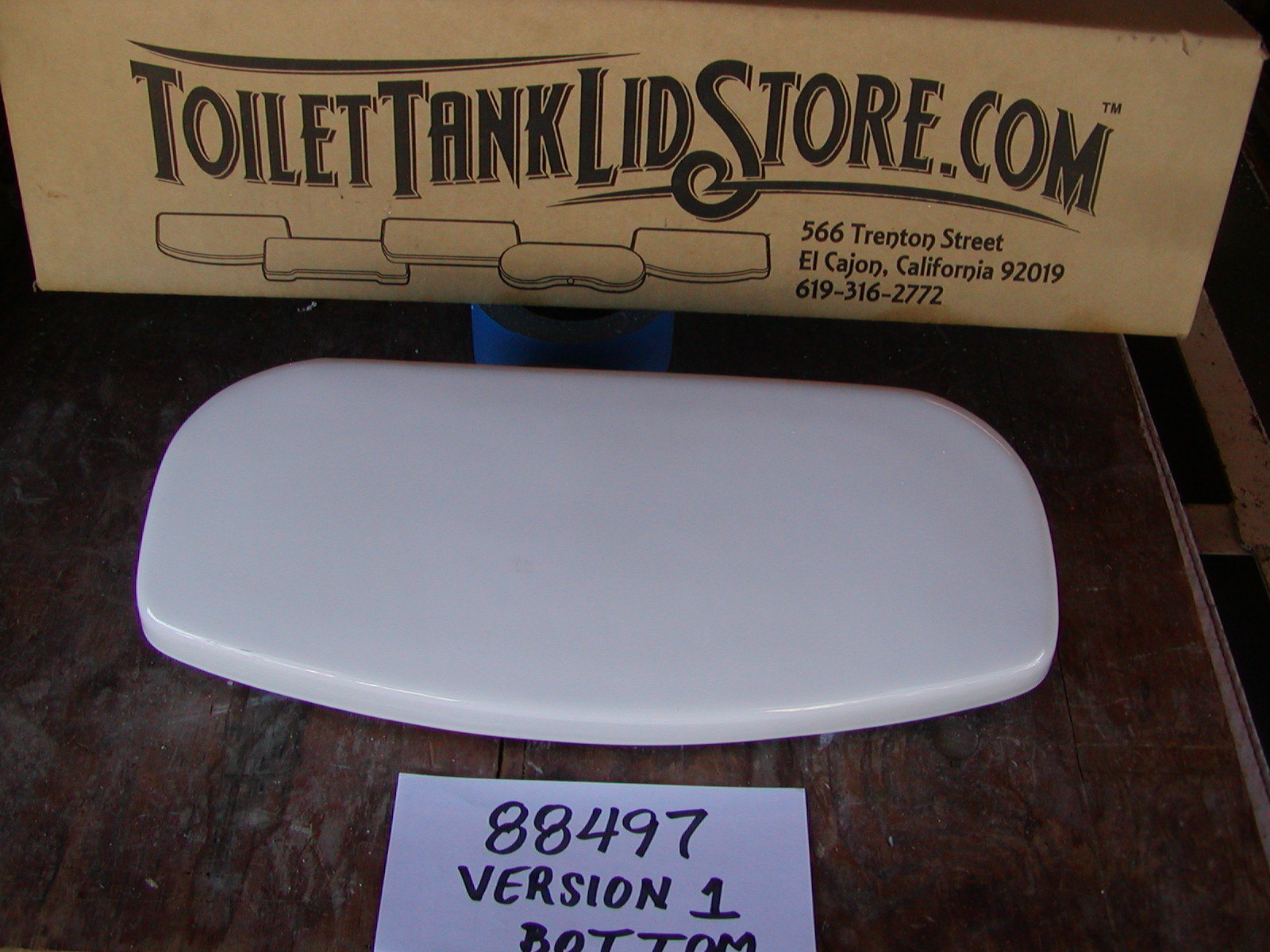 Kohler 88497-0 White Toilet Tank Lid Santa Rosa model K88497 Old Style version 1